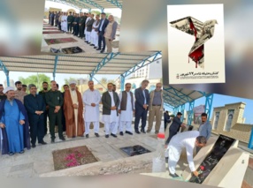 برگزاری  مراسم عطرافشانی و گلباران قبور مطهر شهدای اهل سنت و تشیع در شهرستان چابهار